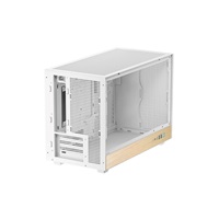 DEEPCOOL Case CH260 WOOD WH, mATX, Průhledná bočnice, bílo-dřevěná