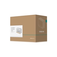 DEEPCOOL Case CH260 WOOD WH, mATX, Průhledná bočnice, bílo-dřevěná
