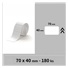 BAZAR - Niimbot štítky RP 70x40mm 180ks Bílé pro B3S - Poškozený obal (Komplet)