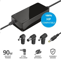 BAZAR - TRUST napájecí adaptér MAXO pro notebooky HP 90W, vč. koncovek - Poškozený obal (Komplet)