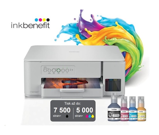 BAZAR - BROTHER multifunkce inkoustová DCP-T436W - A4 128MB 2400x600 16ppm USB 2.0. WIFI  - INKTANK, INK BENEFIT - Poško