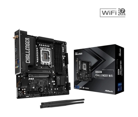 ASRock MB Sc LGA1851 B860M Challenger WiFi, Intel B860, 4xDDR5,1xHDMI, WiFi, mATX