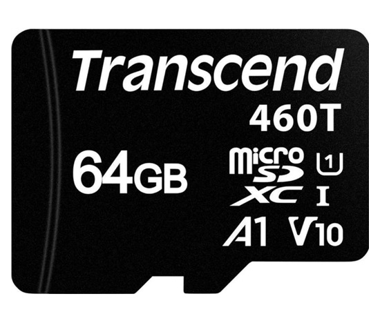 TRANSCEND Industrial Micro SDXC 460T 64GB, Class 10 UHS-I U1 A1, 3D TLC BiCS5