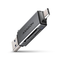 BAZAR - AXAGON CRE-DAC, USB-C + USB-A, 5 Gbps - MINI čtečka karet, 2-slot & lun SD/microSD, - Po opravě (Komplet)