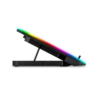 EVOLVEO CoolPro, chladící podložka pod notebook, 2x ventilátor, RGB podsvícení, černá