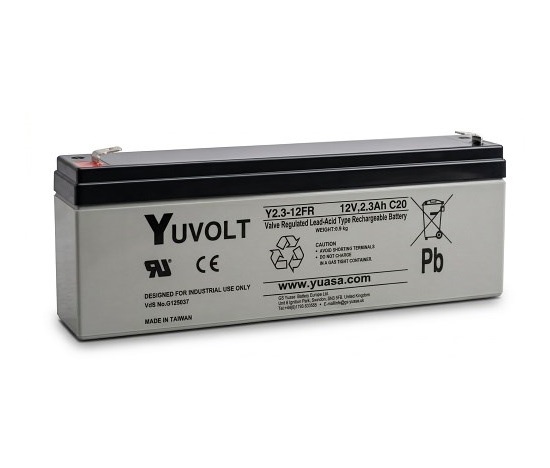 Baterie - YUVOLT Y2.3-12FR (12V; 2,3Ah; faston F1-4,7mm; životnost 3-5let)