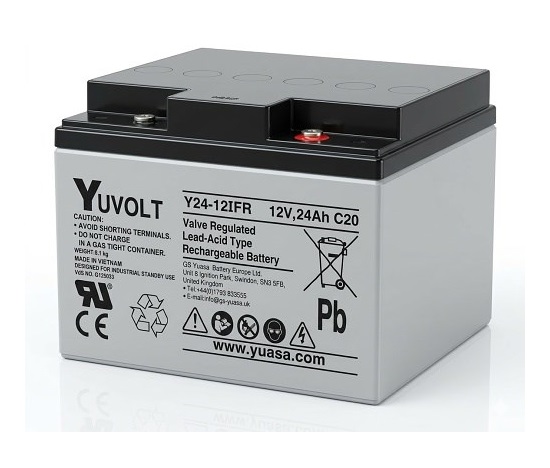 Baterie - YUVOLT Y24-12FR (12V; 24Ah; závit M5; životnost 3-5let)