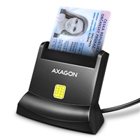 BAZAR - AXAGON CRE-SM4N, USB-A StandReader čtečka kontaktních karet Smart card (eObčanka), kabel 1.3m - Poškozený obal (