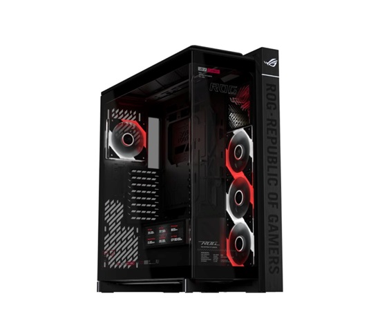 ASUS case ROG Cronox ARGB, E-ATX, Průhledná bočnice, 4x120mm ARGB, černá