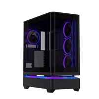 ASUS case PRIME AP304 TG ARGB BLACK, ATX, Průhledná bočnice, 4x120mm ARGB, černá