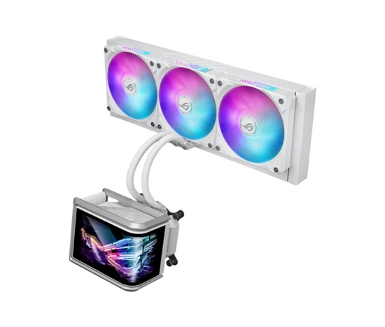 ASUS vodní chladič CPU AIO ROG RYUO IV SLC 360 ARGB, 3x120 mm, LGA1851, AM5, bílá