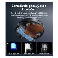 Narwal Flow2 compact station - AI robotický vysavač s pásovým mopem a samočistící stanicí s napojením na odpad