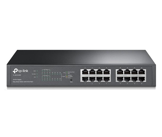 TP-Link Easy Smart switch TL-SG1016PE (16xGbE,8xPoE+,150W,fanless)