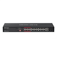 MERCUSYS switch MS126CP (24x100Mb/s,24xPoE+,2xGbE/SFPcombo,295W)