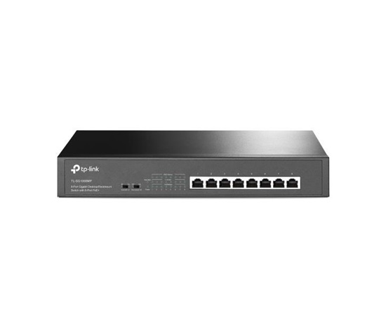 TP-Link switch TL-SG1008P (8xGbE, 4xPoE+, 64W, fanless)