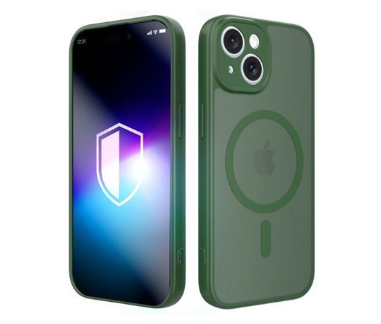 3mk ochranný kryt Misty MagCase Green pro Apple iPhone 15