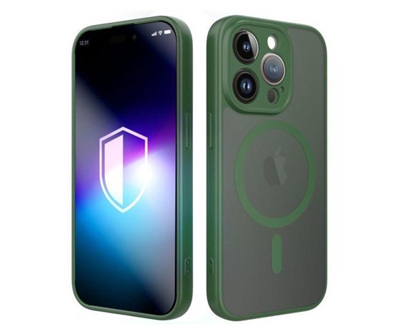 3mk ochranný kryt Misty MagCase Green pro Apple iPhone 15 Pro Max