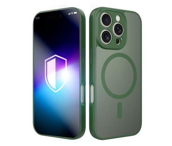 3mk ochranný kryt Misty MagCase Green pro Apple iPhone 16 Pro