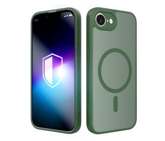 3mk ochranný kryt Misty MagCase Green pro Apple iPhone 16E/ iPhone 17E