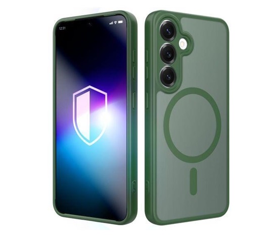 3mk ochranný kryt Misty MagCase Green pro Samsung Galaxy S25