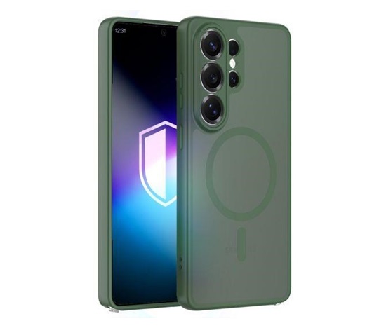 3mk ochranný kryt Misty MagCase Green pro Samsung Galaxy S26 Ultra