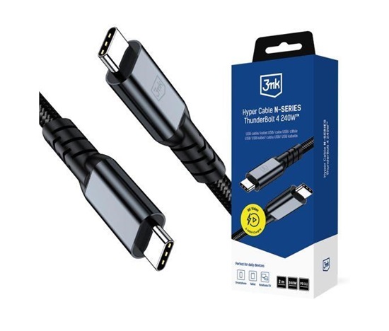 3mk Hyper Cable N-SERIES Thunderbolt 4 2m 48V/5A 40Gb/s 240W 8K60Hz Black
