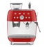Smeg EGF03RDEU Retro Style pákový kávovar, červený, integrovaný mlýnek, 20 bar, 2,4 l, 1650 W