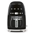 Smeg Retro Style DCF02BLEU překapávač kávy černý, 10 šálků, 1,25 l, automatický start, keep warm