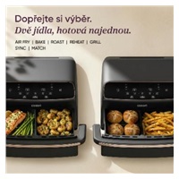 Cosori Dual Blaze Twin Fry Compact horkovzdušná fritéza 8,6 L, keramika, černá