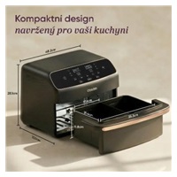 Cosori Dual Blaze Twin Fry Compact horkovzdušná fritéza 8,6 L, keramika, černá