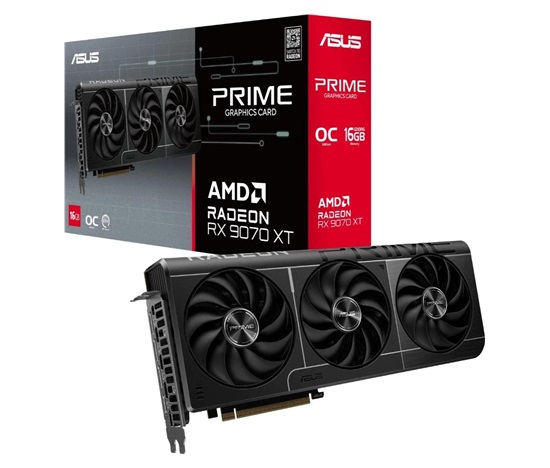ASUS VGA AMD Radeon PRIME RX 9070 GRE 12G, 12GB GDDR6, 3xDP, 1x HDMI