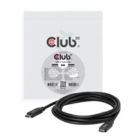 Club3D Kabel USB-C, 240W, 2m, černá, Data Blocker pro bezpečné nabíjení