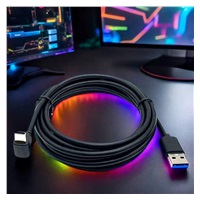 PremiumCord Kabel USB typ C/M zahnutý konektor 90° - USB 3.0 A/M, 2m