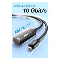 PremiumCord USB-C 3.2 Gen 2 repeater a prodlužovací kabel Male-Female, 10Gbps Aluminium 5m