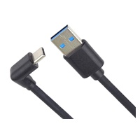 PremiumCord Kabel USB typ C/M zahnutý konektor 90° - USB 3.0 A/M, 3m