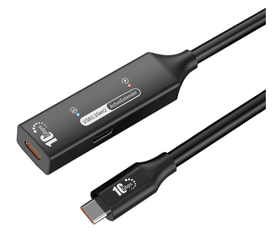 PremiumCord USB-C 3.2 Gen 2 repeater a prodlužovací kabel Male-Female, 10Gbps Aluminium 7m