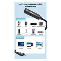 PremiumCord USB-C 3.2 Gen 2 repeater a prodlužovací kabel Male-Female, 10Gbps Aluminium 7m