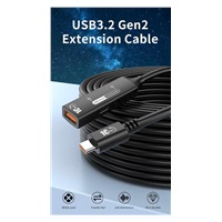PremiumCord USB 3.2 Gen 2 repeater a prodlužovací kabel C-Male-A-Female, 10Gbps Aluminium 7m