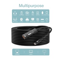 PremiumCord USB 3.2 Gen 2 repeater a prodlužovací kabel C-Male-A-Female, 10Gbps Aluminium 10m