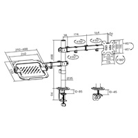 Stolní držák na notebook a monitor Fiber Mounts SDN20