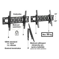 Uzamykatelný držák TV Fiber Mounts Certeza