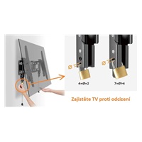 Uzamykatelný držák TV Fiber Mounts Certeza