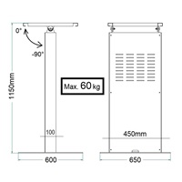 Stojan na displej TV Fiber Mounts ITSV55