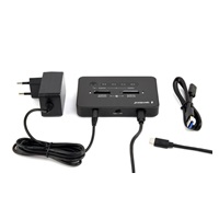 GEMBIRD dokovací stanice pro stolní počítače DD2-U3M2, USB-C, 2x M.2 SATA, NVMe SSD, černá
