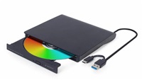 GEMBIRD externí mechanika DVD, USB-C, černá
