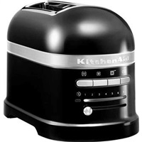 KitchenAid Artisan 5KMT2204EOB toustovač lesklá černá, 2 topinky, auto senzor, 7 stupňů, bagel, rozmrazování
