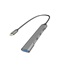GEMBIRD hub, 4-port USB 3.2 (Gen 1), Type-C, stříbrná