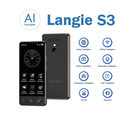 BAZAR - LANGIE S3 - kapesní překladač - Rozbaleno (Komplet)