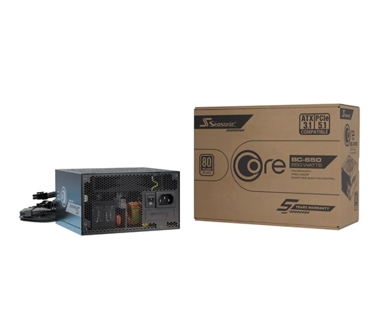 SEASONIC Zdroj CORE BC-650 ATX 3.1 650W, 120mm, 80 Plus Bronze, ATX 3.1