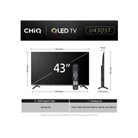 BAZAR - CHiQ U43QST TV 43", UHD, QLED, ultratenká, Google TV, DLG 120 Hz, Dolby Audio, - Poškozený obal
